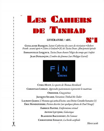 Les Cahiers de Tinbad n° 1